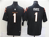 Nike Bengals 1 Ja'Marr Chase Black Vapor Limited Jersey,baseball caps,new era cap wholesale,wholesale hats